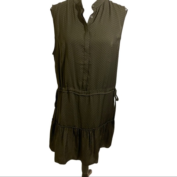 All saints dress size 10 tiiered waist has drawstring. Brown Polk dot. - Picture 12 of 15